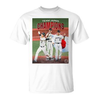 Team Japan Champions World Baseball Classic 2023 Poster Unisex T-Shirt | Mazezy