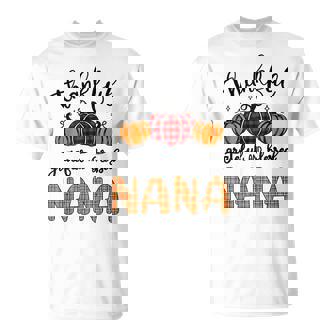 Thankful Grateful And Blessed Nana Grandma Pumpkin Unisex T-Shirt | Mazezy