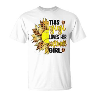 This Gigi Loves Her Softball Girl Softball Grandma Gigi Unisex T-Shirt | Mazezy UK