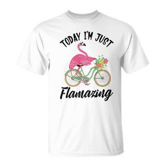 Today I Am Just Flamazing Flamingo Cycling T-shirt - Thegiftio UK
