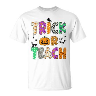 Trick Or Teach Halloween Teacher Teachers T-shirt - Thegiftio UK