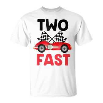 Two Fast Birthday 2 Fast 2 Curious Decorations 2Nd Unisex T-Shirt | Mazezy