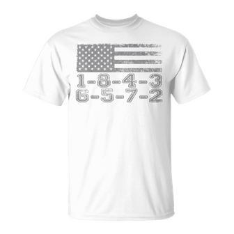Usa Flag 18436572 Firing Order Small Block Engine V8 Block T-Shirt - Seseable