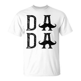 Vintage Dada Mustache Dad Idea T-Shirt - Seseable