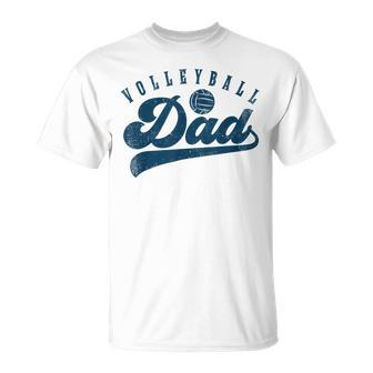 Mens Volleyball Dad Daddy Fathers Day T-Shirt - Seseable