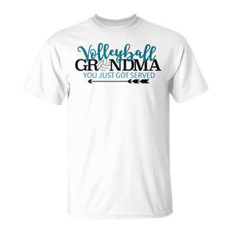 Volleyball Grandma Apparel Gift Cute Volleyball Nana Gift For Womens Unisex T-Shirt | Mazezy