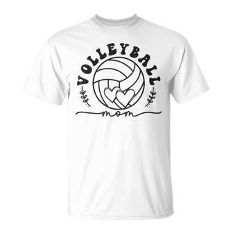 Volleyball Mom For Women Matching Volleyball Players Team Unisex T-Shirt | Mazezy