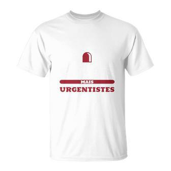 Weißes T-Shirt mit Aufdruck Hats Urgentistes & Grafiksymbol, Trendiges Tee - Seseable