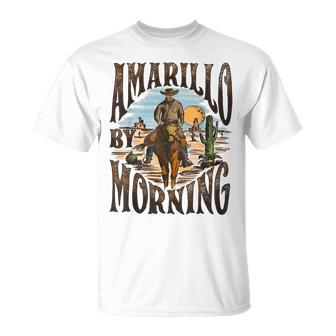 Western Cowboy Amarillo By Morning Country Music Unisex T-Shirt | Mazezy