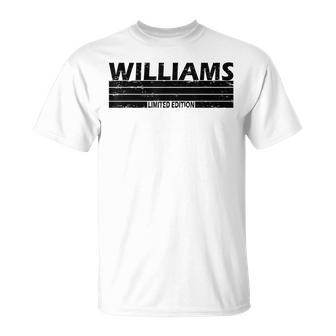 Williams Surname Limited Edition Retro Vintage Style Sunset  Unisex T-Shirt