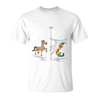 Your Uncle My Guncle You Me Pole Dancing Unicorn Unisex T-Shirt | Mazezy UK
