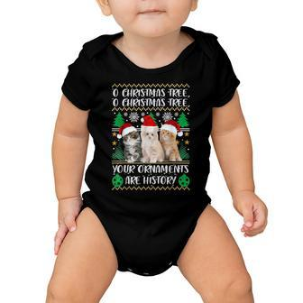 Cute Cats Christmas Kids Gifts Funny Ornaments Pajama Family Baby Onesie - Thegiftio UK