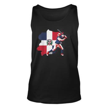 Dominican Republic Flag Baseball Player T Sports Men's Back Print