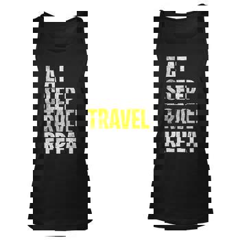 Eat Sleep Travel Repeat T-Shirt Vacation Holiday Funny Gift