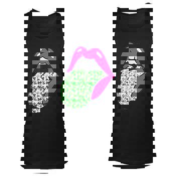 Hot Pink Lips Shamrock Tongue Trendy St Patrick's Day Print T-Shirt Hot Pink Lips Shamrock Tongue Trendy St Patrick's Day Print T-Shirt