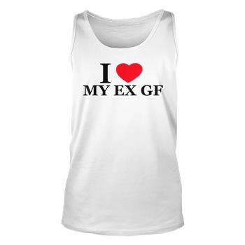 I Love My Ex Girlfriend Red Heart Trendy Long Sleeve T-Shirt | Mazezy