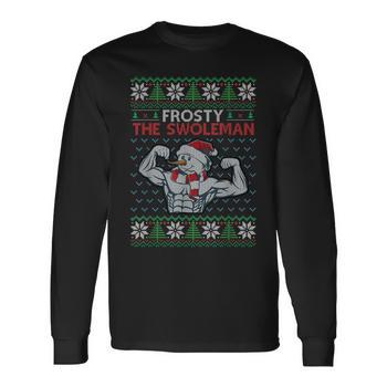 Frosty The Swoleman Funny Snowman Ugly Christmas Sweater Men Women Sweatshirt Graphic Print Unisex Seseable UK