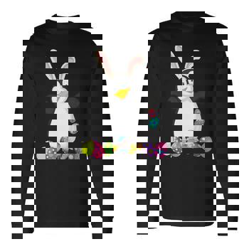 Penguin And Bunny Rabbit Hat Easter Eggs Happy Day T Shirt Penguin And Bunny Rabbit Hat Easter Eggs Happy Day T Shirt