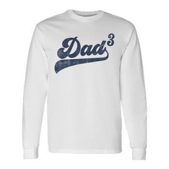 Mens Dad3 Dad Cubed Father Of Three Daddy 3 Third Time Dad T-Shirt