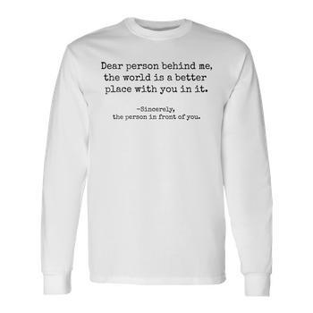 "Dear Person Behind Me" & "You Are Enough" Graphic Tee - Positive Message Women's T-Shirt - View #14