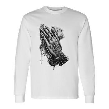 Praying Hands Money Respect Unisex T-Shirt - Monsterry