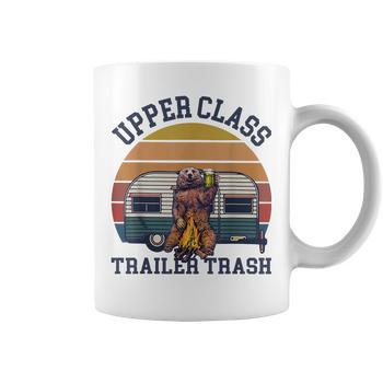 Upper Class Trailer Trash Camping Coffee Mug, Camping Coffee Cup