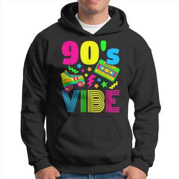 90's Vibes 1990s Fashion 90s Theme Outfit Nineties Party Kids Hoodie