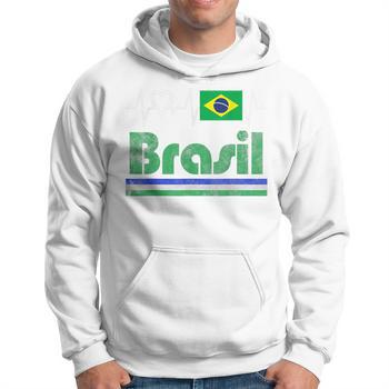 Vintage Flag Of Brazil Hoodie