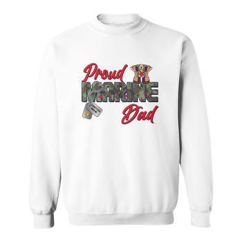 Proud Marine Dad Personalize Dog Tags Hoodie Monsterry