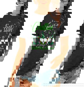 Chillin With My Gnomies Plaid St Patricks Day Gifts T-Shirt