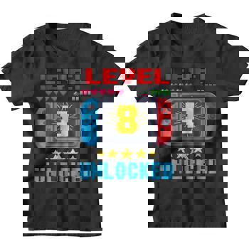 Level 8 Unlocked-8th Birthday Boy Dabbing Shirt Video Gamer Level 8 Unlocked-8th Birthday Boy Dabbing Shirt Video Gamer