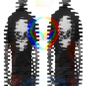 Neon Rainbow Alien Head Cool Trippy T-Shirt