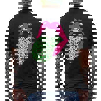 Hot Pink Lips Shamrock Tongue Trendy St Patrick's Day Print T-Shirt Hot Pink Lips Shamrock Tongue Trendy St Patrick's Day Print T-Shirt