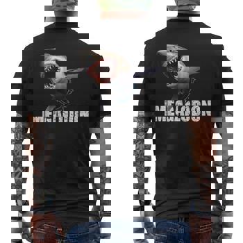 Mens Megalodon Shark Shirt Prehistoric Ocean Humor Gift Tee