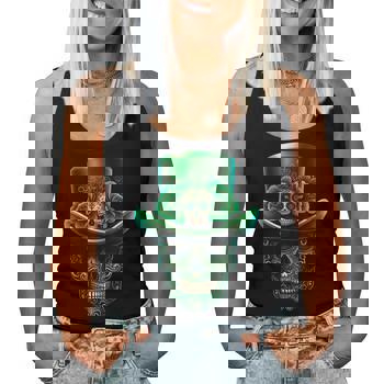Sugar Skull Saint Patricks Day Of Dead Tank Top Sugar Skull Saint Patricks Day Of Dead Tank Top