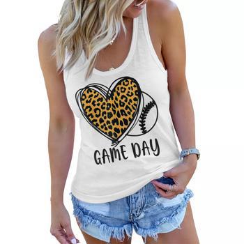 Game Day Baseball Life Softball Life Mom Mothers Day Leopard T-Shirt