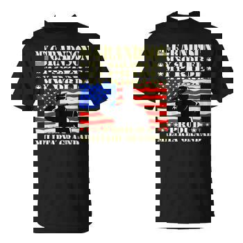 USA My Grandson Has Your Back Proud Army Grandpa Shirt Gift
