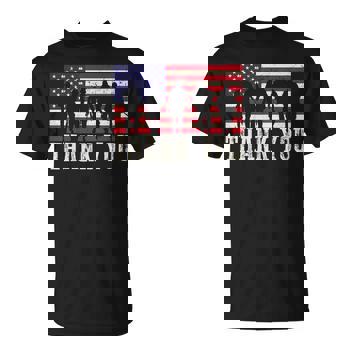 Veterans, Memorial Day & 4th Of July T Shirt: Thank You Flag Veterans, Memorial Day & 4th Of July T Shirt: Thank You Flag
