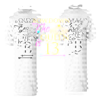 The Queen Is 13 Shirt: Teen Cute Birthday Party Outfit Gift The Queen Is 13 Shirt: Teen Cute Birthday Party Outfit Gift