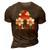 22-0819-Retro Christmas-Pecgine-19 3D Print Casual Tshirt Brown