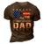 All American Dad 4Th Of July Usa America Flag Sunglasses 3D Print Casual Tshirt Brown