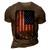 American Bear Hunter Patriotic For Dad Fathers Day Gift For Mens 3D Print Casual Tshirt Brown