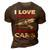Auto Car Mechanic Gift I Love One Woman And Several Cars 3D Print Casual Tshirt Brown