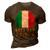Best Dad Ever Italian Father Country Italy Flag Gift For Mens 3D Print Casual Tshirt Brown