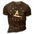Best Dad Ever Surfing Surf Gift For Mens 3D Print Casual Tshirt Brown