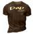 Dad Est 2017 New Daddy Father After Wedding & Baby Gift For Mens 3D Print Casual Tshirt Brown
