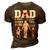 Dad Son First Hero Daughter First Love Fathers Day 3D Print Casual Tshirt Brown