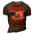 Dad The Firefighter The Myth The Legend American Flag 3D Print Casual Tshirt Brown