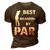 Fathers Day Best Grandpa By Par Funny Golf Gift Gift For Mens 3D Print Casual Tshirt Brown