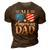 Fathers Day Gift | All American Patriot Usa Dad 3D Print Casual Tshirt Brown